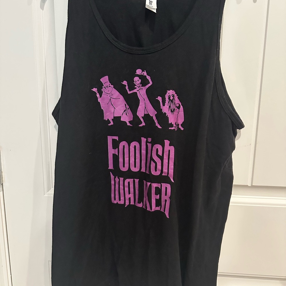 NWOT- LARGE- Black Tank Top with Haunted Mansion graphic